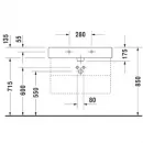Раковина 80x47 см Duravit Vero 0454800000