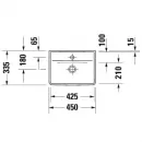 Раковина 45x33,5 см Duravit D-Neo 0738450041