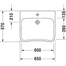 Раковина 65x57 см Duravit DuraStyle Med 2330650000