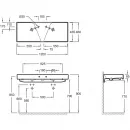 Раковина подвесная, гладкая нижняя поверхность 120x46 см Jacob Delafon Rythmik EXM112-Z-00