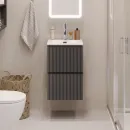 Тумба под раковину BelBagno Uno UNO-MINI-400-2C-SO-GSO 40 см, подвесная, темно-серый матовый