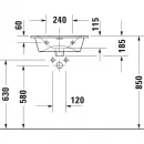 Раковина 53x43 см Duravit Viu 2344530000