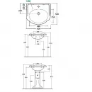 Раковина 62x52 см Globo Paestum PA057.bi*1