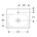 Раковина 60x50 см Geberit Citterio 500.544.01.1
