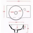 Раковина 43x26,7 см Artceram Lavamani Union LML001 01 00 bi