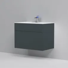 Тумба с раковиной графит матовый 80,8 см Am.Pm Inspire 2.0 M50AFHX0803GM + M50AWPX0801WG