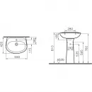 Раковина 55 см с пьедесталом Vitra Normus 9600B003-7650