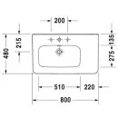 Раковина 80x48 см Duravit DuraStyle 2325800000