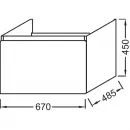 Тумба нежно-розовый матовый 67 см Jacob Delafon Odeon Up EB860-M71
