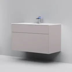 Тумба с раковиной серый матовый 100,8 см Am.Pm Inspire 2.0 M50AFHX1003EGM + M50AWPX1001WG