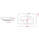 Раковина 90x50 см Artceram Civitas CIL002 01 00 *1