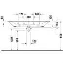 Раковина 123x49 см Duravit Viu 2344120000