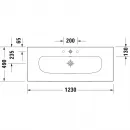 Раковина 123x49 см Duravit Viu 2344120000