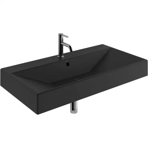 Раковина Kludi Resa 59WW10139 101x50,5 см, подвесная, черный матовый