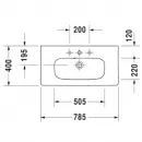 Раковина 78,5x40 см Duravit DuraStyle 2337780000