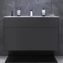 Тумба с раковиной графит матовый 100,8 см Am.Pm Inspire 2.0 M50AFHX1003GM + M50AWPX1001WG