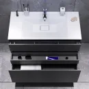 Тумба с раковиной графит матовый 100,8 см Am.Pm Inspire 2.0 M50AFHX1003GM + M50AWPX1001WG
