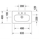 Раковина 63,5x40 см Duravit DuraStyle 2337630000