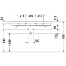 Раковина 120x50,5 см Duravit 2nd Floor 0491120000