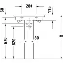 Раковина 60x43 см Duravit 2nd Floor 0491600000