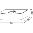 Тумба белый глянец 83 см Jacob Delafon Presquile EB1106-G1C