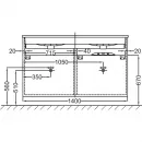 Тумба белый 140 см Jacob Delafon Vox EB2020-RA-N18