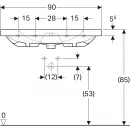 Раковина 90x42,2 см Geberit Acanto 500.634.01.2