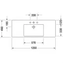 Раковина 125x49 см Duravit Vero 0329120000
