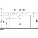Раковина 125x49 см Duravit Vero 0329120000