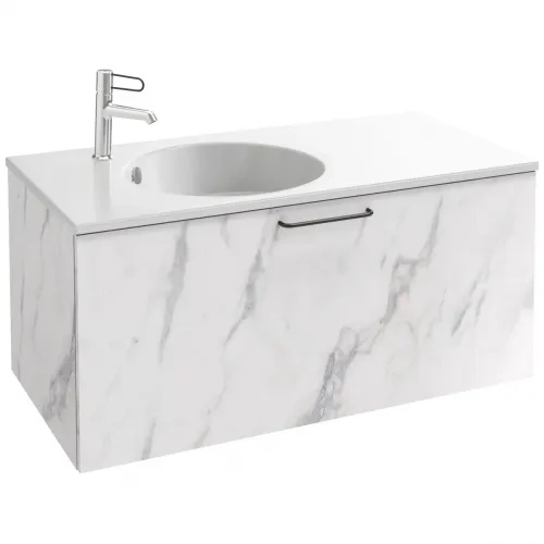 Тумба белый мрамор 100 см Jacob Delafon Odeon Rive Gauche EB2514-R9-NR4
