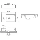 Раковина 40x22 см Wellsee WC Area 151802000