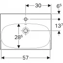 Раковина 60x42,2 см Geberit Acanto 500.631.01.2