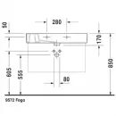 Раковина 85x49 см Duravit Vero 0329850000