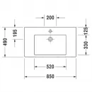 Раковина 85x49 см Duravit Vero 0329850000