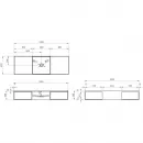 Раковина 120x40 см Vincea VWB-6S212MW