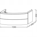 Тумба белый глянец 109 см Jacob Delafon Presquile EB1105-G1C