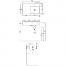 Раковина 75x45 см Simas Lavabi d'arredo QU75D*1 bi