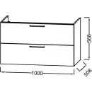 Тумба белый матовый 100 см Jacob Delafon Odeon Rive Gauche EB2524-R9-M49