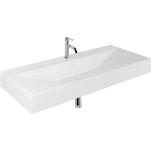 Раковина Kludi Resa 59WW12143 121x50,5 см, подвесная, белый