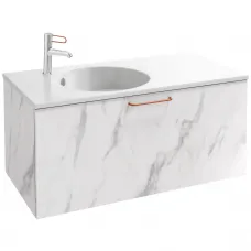 Тумба белый мрамор 100 см Jacob Delafon Odeon Rive Gauche EB2514-R7-NR4