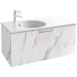 Тумба белый мрамор 100 см Jacob Delafon Odeon Rive Gauche EB2514-R7-NR4