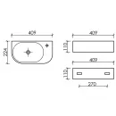 Раковина 40,9x22,4 см Ceramica Nova Element CN6066L