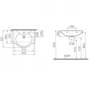 Раковина 66,5 см Vitra Arkitekt 4047B003-0001