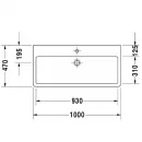 Раковина 100x47 см Duravit Vero 0454100000