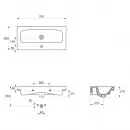Раковина 80x38 см Aqwella Moduo Slim UM-MOD80SL/1