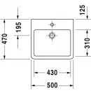 Раковина 50x47 см Duravit Vero 0454500000