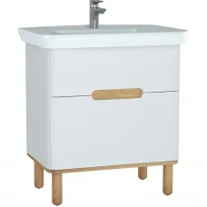 Тумба с раковиной белый матовый/дуб 78 см Vitra Sento 60824