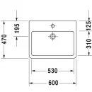 Раковина 60x47 см Duravit Vero 0454600000