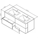 Тумба с раковиной белый глянец 121 см Am.Pm Spirit V2.0 M70AFHD1202WG + M70AWCD1202WG