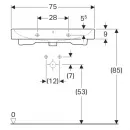 Раковина 75x48,5 см Geberit iCon 124075000